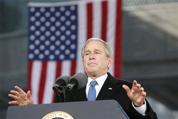 President Bush during his remarks